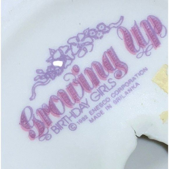 Enesco Growing Up Girl Age 9 Porcelain Figurine 1982 - Picture 10 of 11